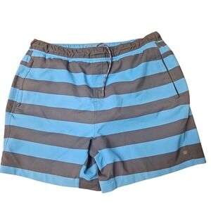 Mack Weldon Swim Shorts Mens Large Striped Quick‎ Dry Drawstring Pockets
